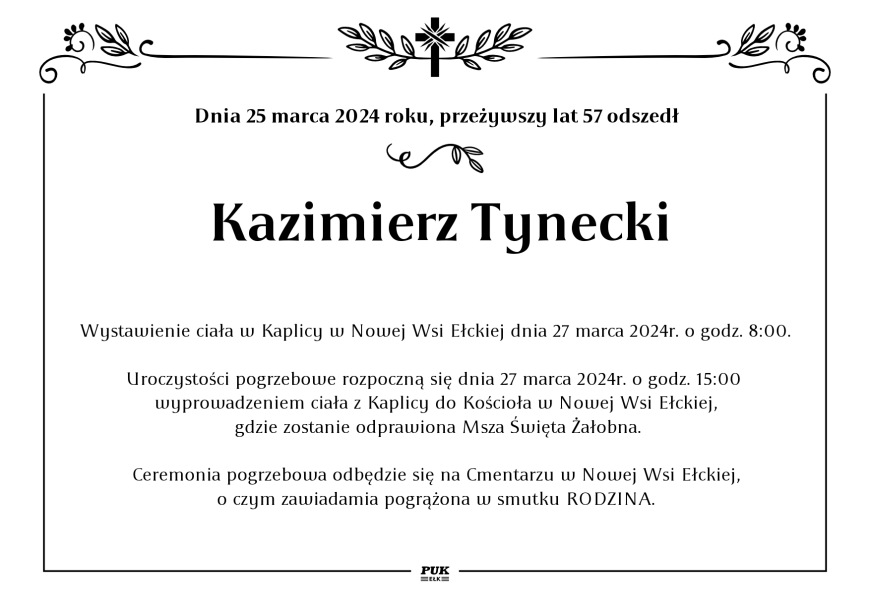 Kazimierz Tynecki - nekrolog
